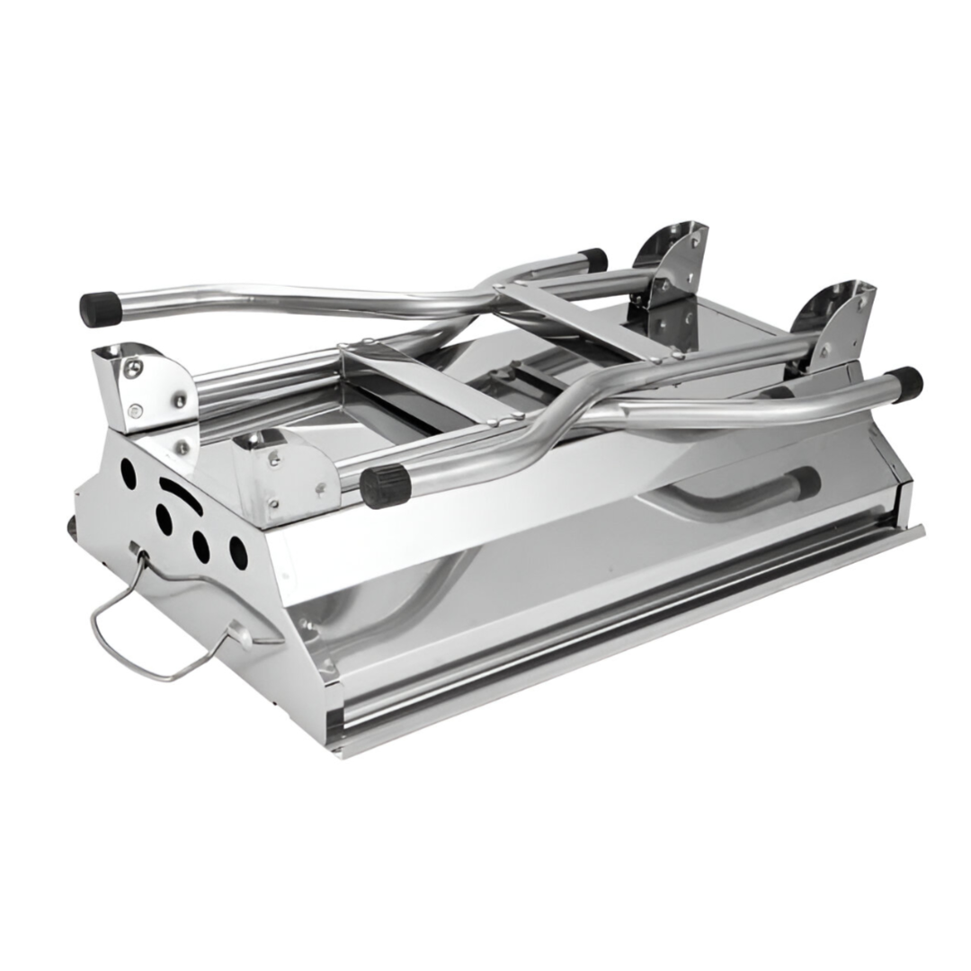 Portable Folding BBQ Grill  Stainless Steel Surface