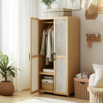 Wooden Wardrobe Storage Organizer