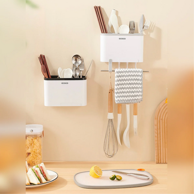 Wall-Mounted Utensil Storage Rack