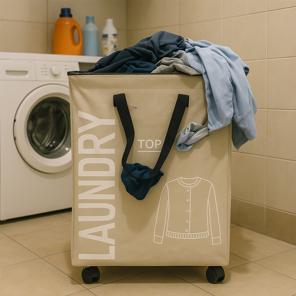 Foldable Laundry Basket With Wheels