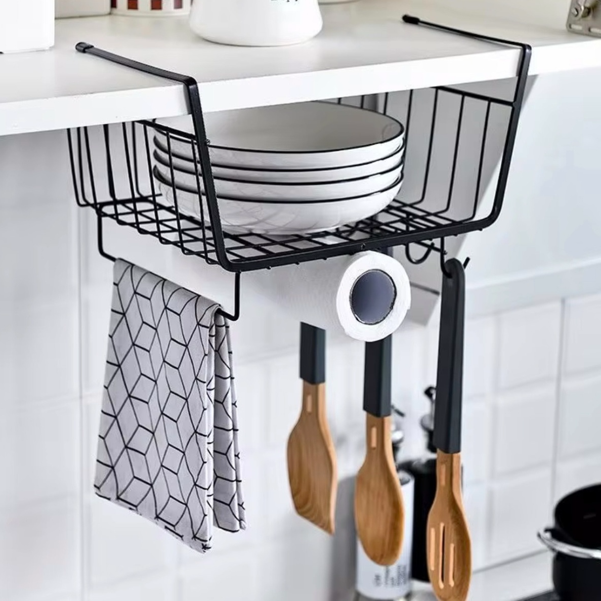 Multipurpose Cabinet Hanging Metal Basket