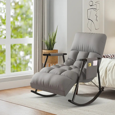 Rocking Chair Recliner 5-Way Adjustable Calf Support