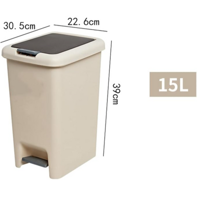 Plastic Pedal Trash Can Lid Press 15 Liter