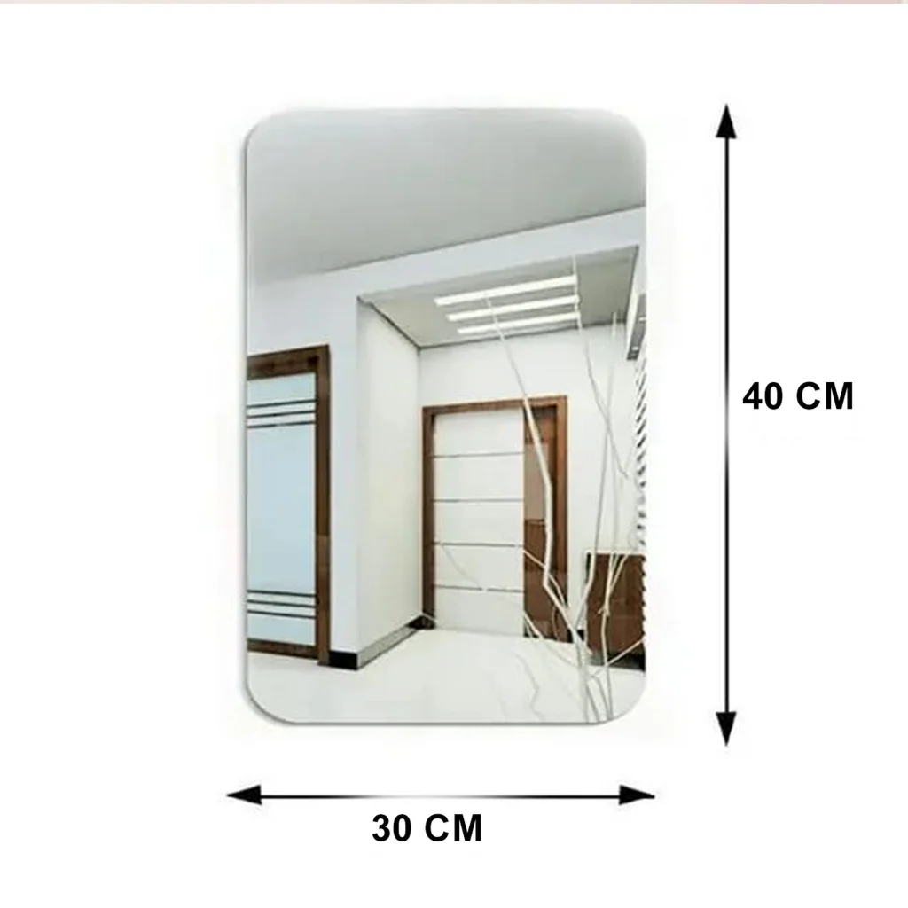 Adhesive Wall Sticker Mirror Square Shape Small