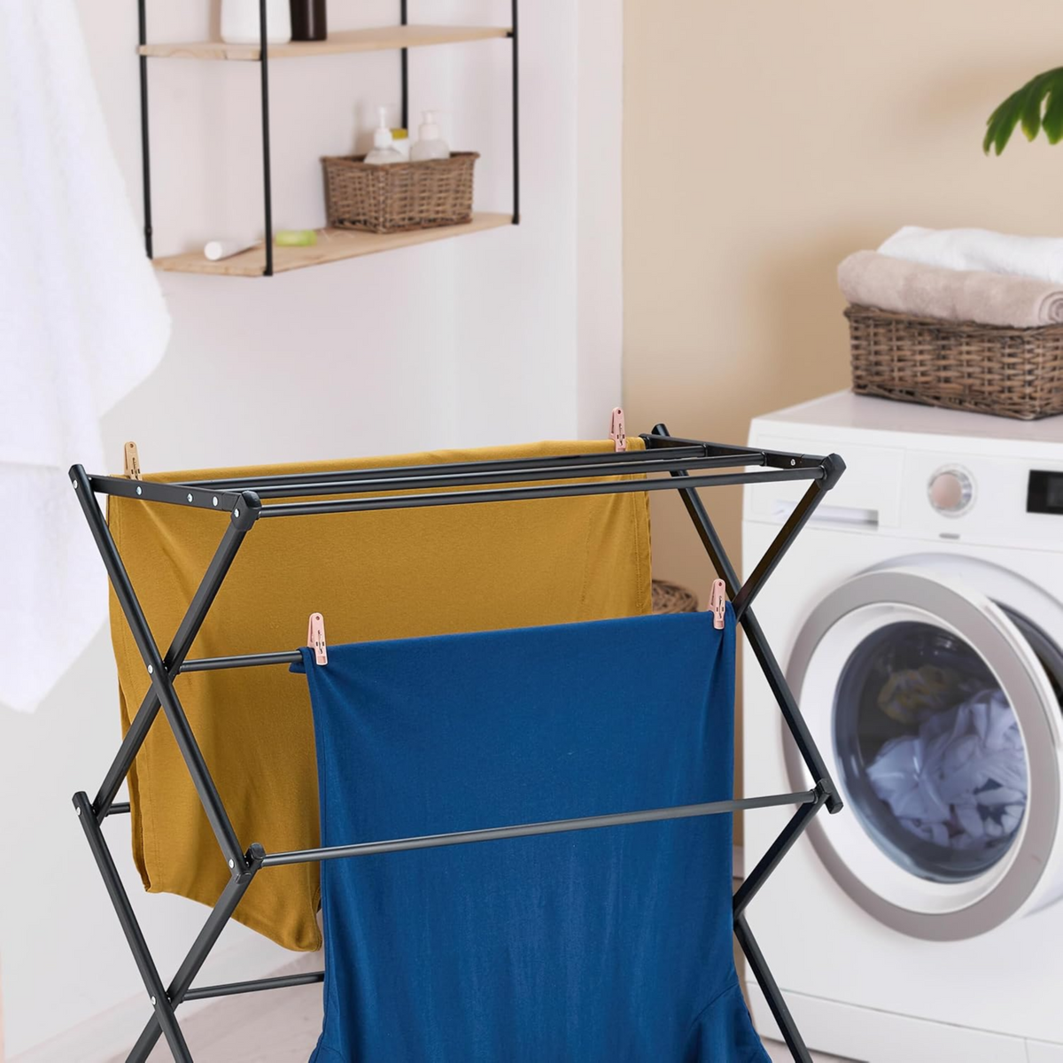 Foldable Clothes Drying Rack 3 Tier
