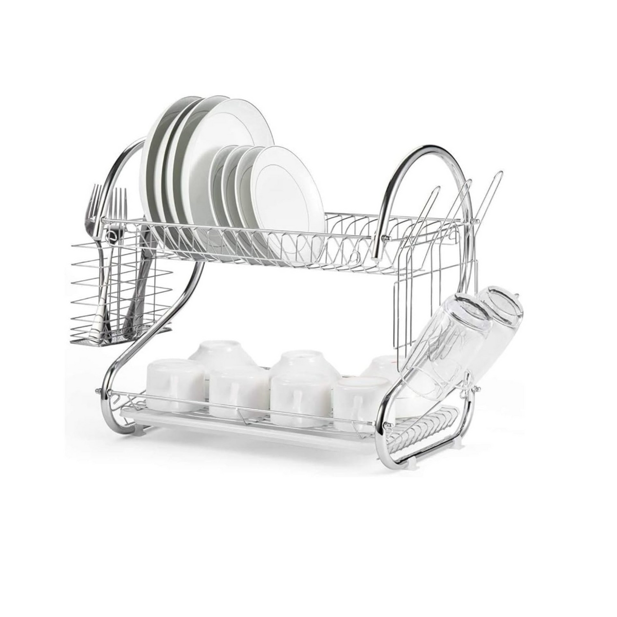 2 Layer Dish Drainer Rack
