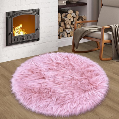 Fluffy Round Rug Floor Carpet