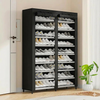 Double Row Portable Fabric Cover Shoe Rack 10 Layer