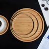 Bamboo Serving Tray Round 3 Pcs Set