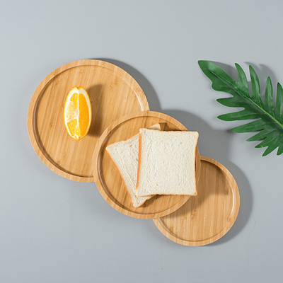 Round Bamboo Serving Trays Set 3Pcs