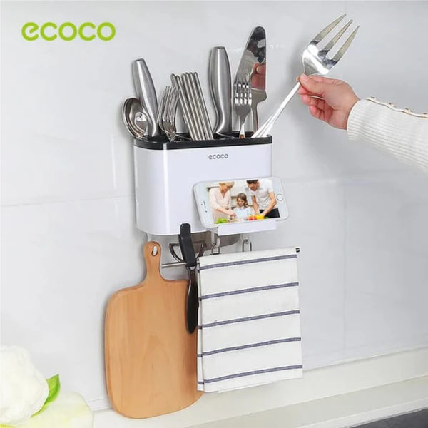 Wall-Mounted Utensil Storage Rack