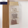 Handbag Storage Organiser Oxford Fabric Hanging 3 Shelf