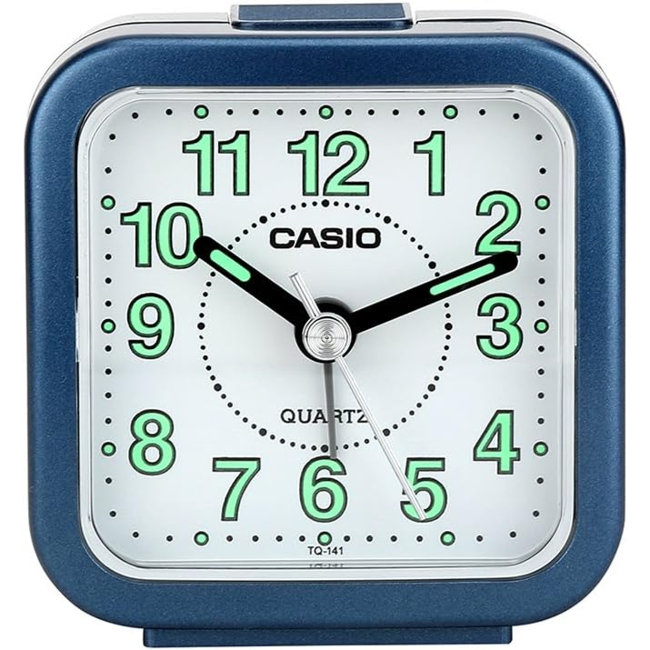 Casio Analog Table Clock Blue- Tq-141-2Df