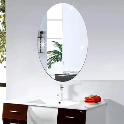 Adhesive Mirror Wall Sticker, Oval Shape Small