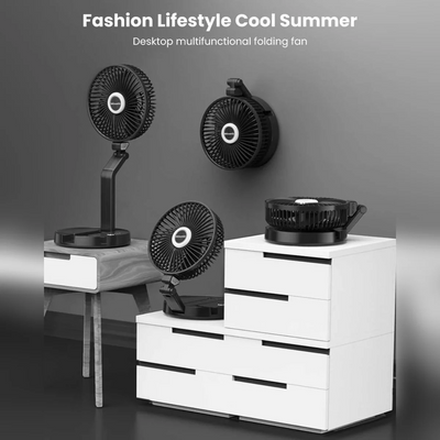 Moxedo Wall Mounted Oscillating Cordless Foldable Fan