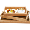 Bamboo Serving Tray Rectangular 3 Set Nd-33893P