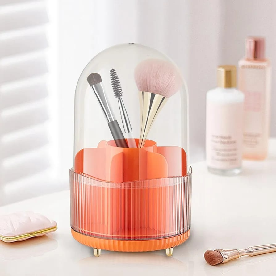 Makeup Brush Holder Oragnizer With Lid