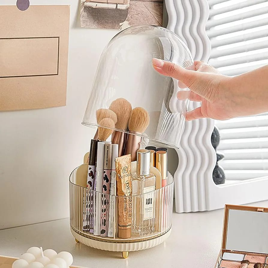 Makeup Brush Holder Oragnizer With Lid