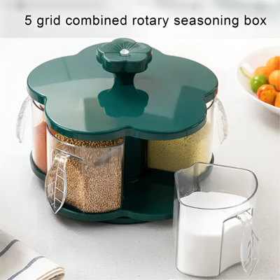 Kitchen Rotatable Seasoning Pot Spice Container