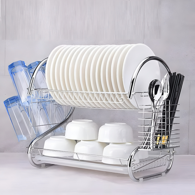 2 Layer Dish Drainer Rack
