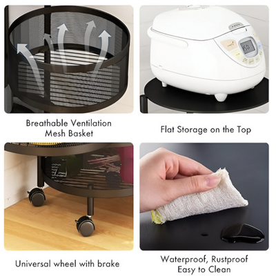 Kitchen Storage Round Shelf 4 Layer