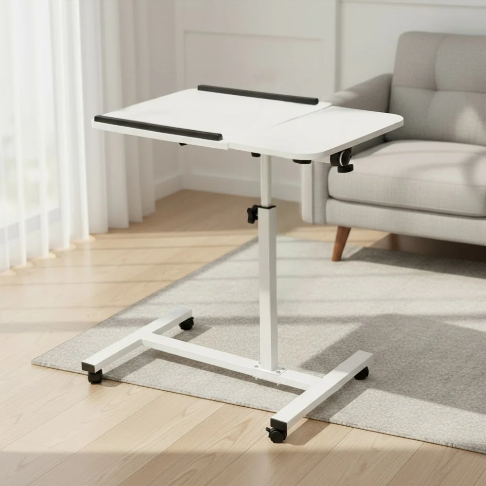 Rolling Laptop Desk with Wheels Adjustable