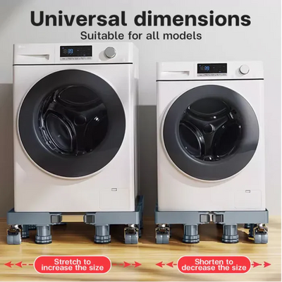 Washing Machine Adjustable Stand Base Shelf, Fridge Stand with Locking Wheels
