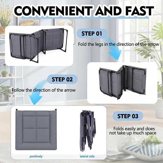 Foldable Camping Bed Adjustable 190X65X30