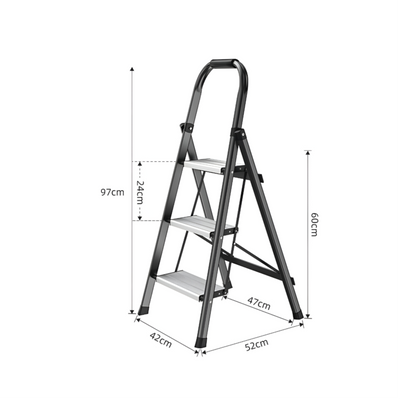 Household Ladder Aluminum Folding 3Step Ladder