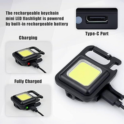 Mini Rechargeable Led Light with Key Chain