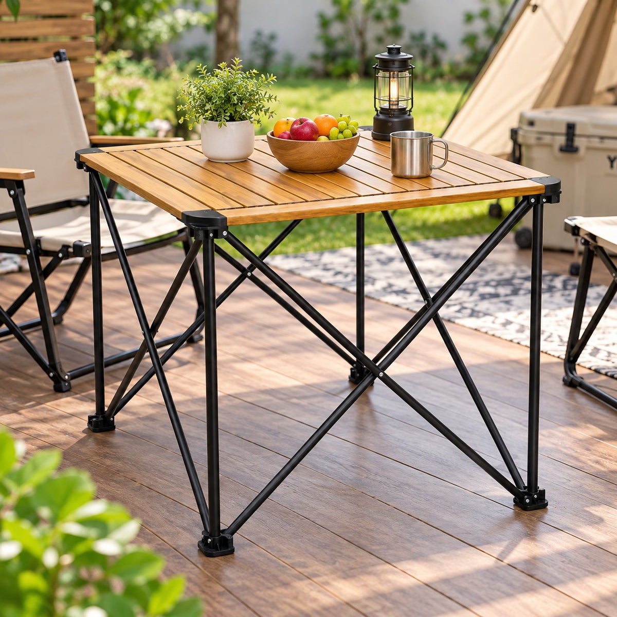 Portable Folding Camping Table 70X70X59Cm