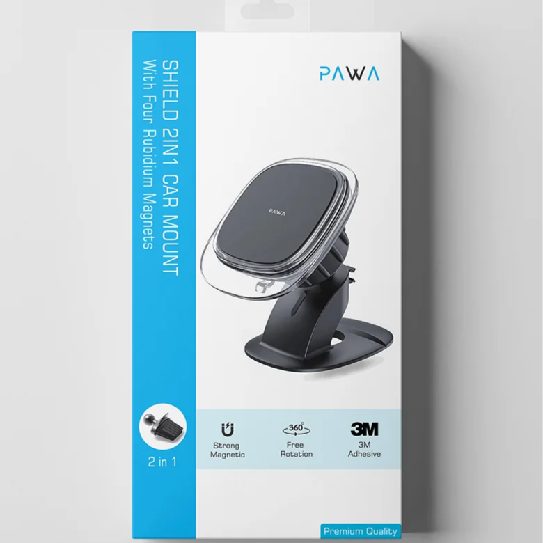 Shield 2In1 Car Mount With Four Rubidium Magnets
