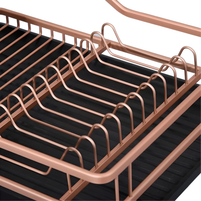 2 Layer Kitchen Stainless Steel Dish Rack gold