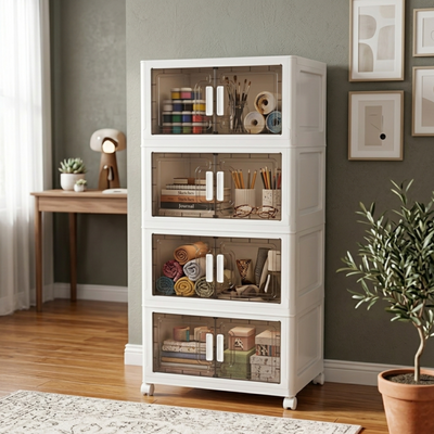 4 Layer Foldable Storage Cabinet
