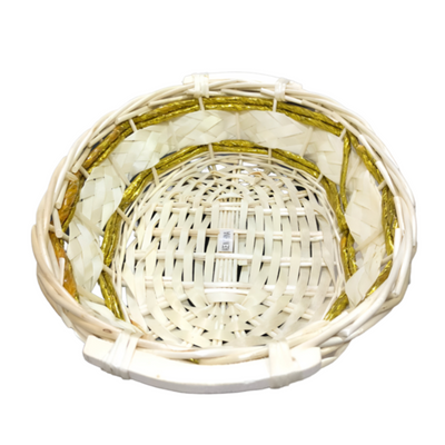 Gift Bamboo Hamper Basket Oval Shape-48X35 Cm