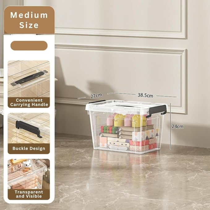 Plastic Transparent Storage Box Small 25L