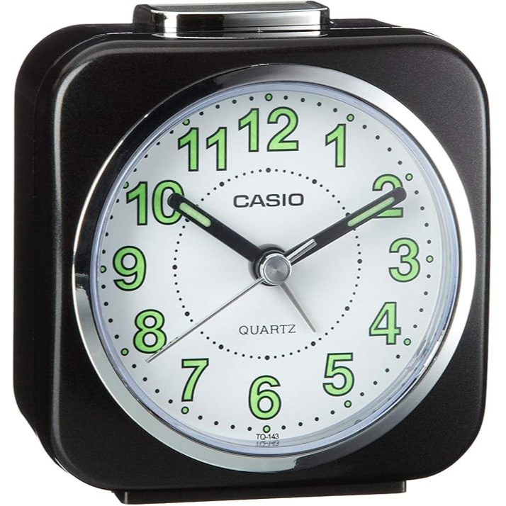 Casio Analog Table Alarm Clock Tq-143S-1Df Black