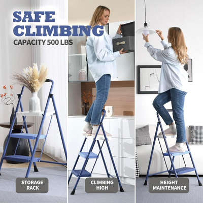 3 Step Ladder Folding With Handgrip