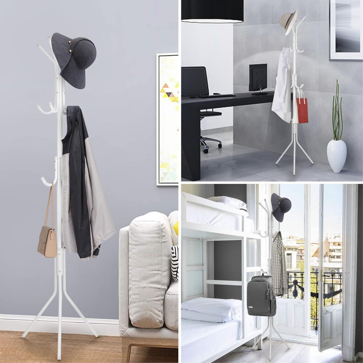 Metal Coat Rack 12 hooks