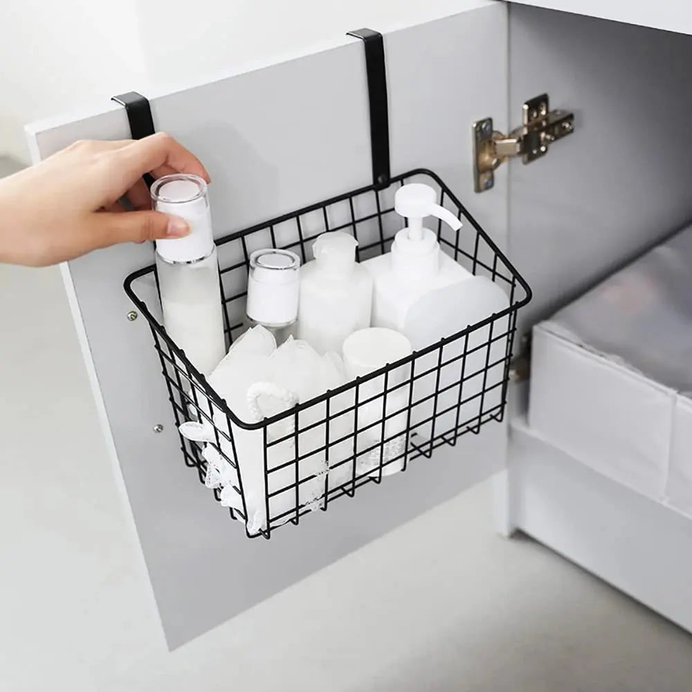 Multipurpose Door Hanging Metal Basket