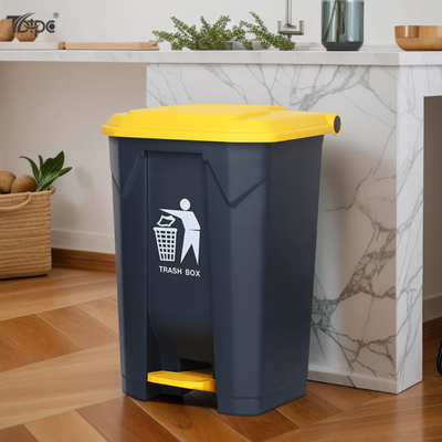 Garbage Bin Trash Can With Lid & Foot Pedal 50L