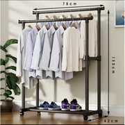 Double Pole Garment Rack
