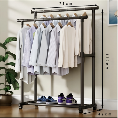 Double Pole Garment Rack