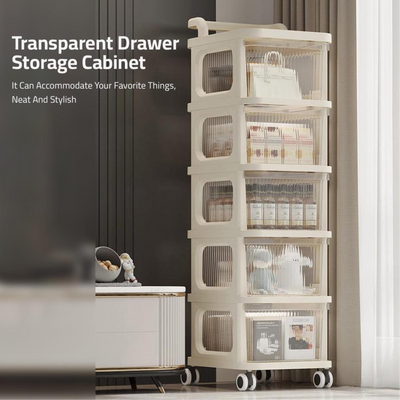 Plastic Storage Drawer Organizer 5 Tier