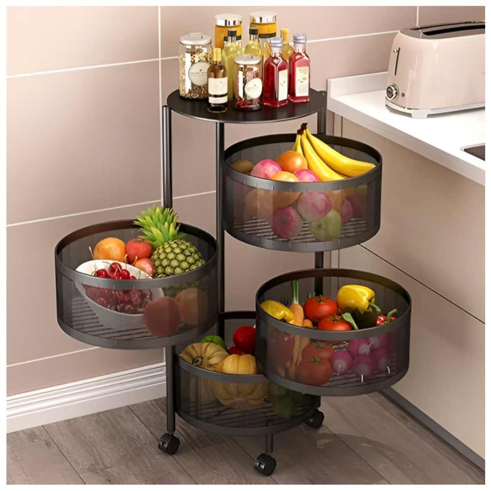 Kitchen Storage Round Shelf 4 Layer