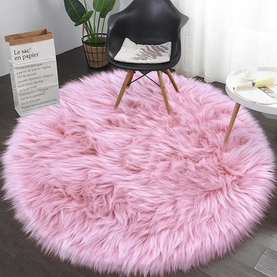 Fluffy Round Rug Floor Carpet