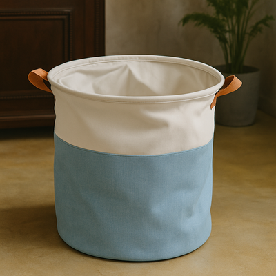 Foldable Laundry Basket Round Fabric