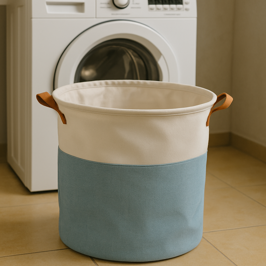 Foldable Laundry Basket Round Fabric