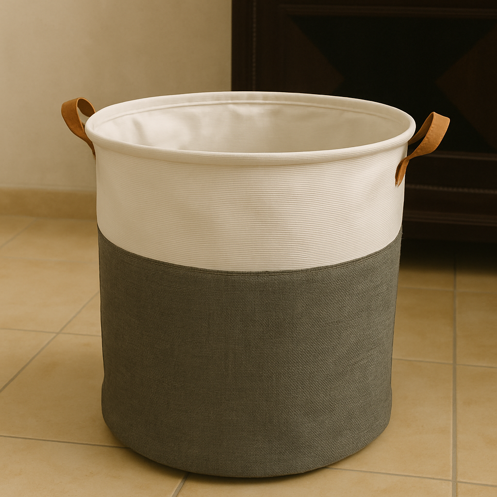 Foldable Laundry Basket Round Fabric
