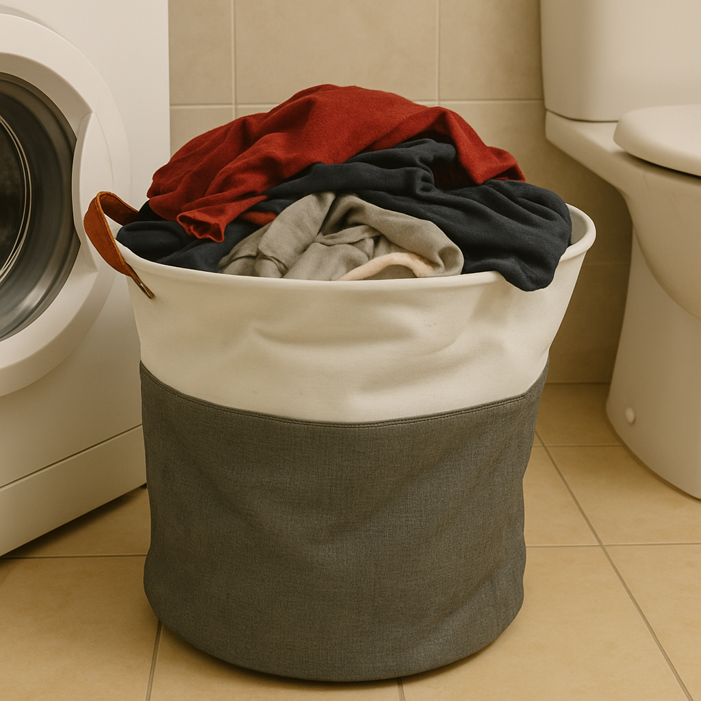 Foldable Laundry Basket Round Fabric